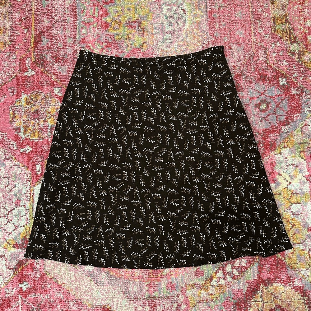 VTG Y2K Old Navy Women’s A Line Skirt 4 Brown Floral Cottage Romantic Coquette